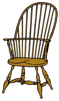 Take a look at the figure. The chair shown is a variation on the style known as  A-example-1