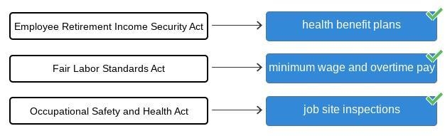 Pairs Employee Retirement Income Security Act >____ Fair Labor Standards Act &gt-example-1