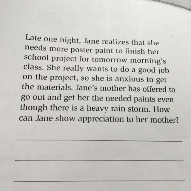 How can Jane show appreciation to her mother-example-1