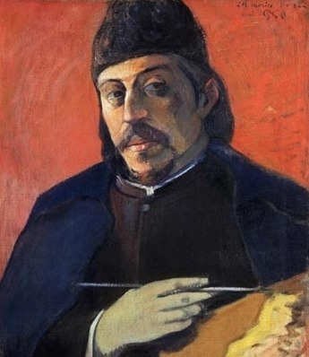 Why is Self-portrait with palette by Paul Gauguin a post-impressionism piece of art-example-1