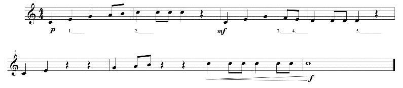 Write letter names underneath each note in the blanks provided-example-1