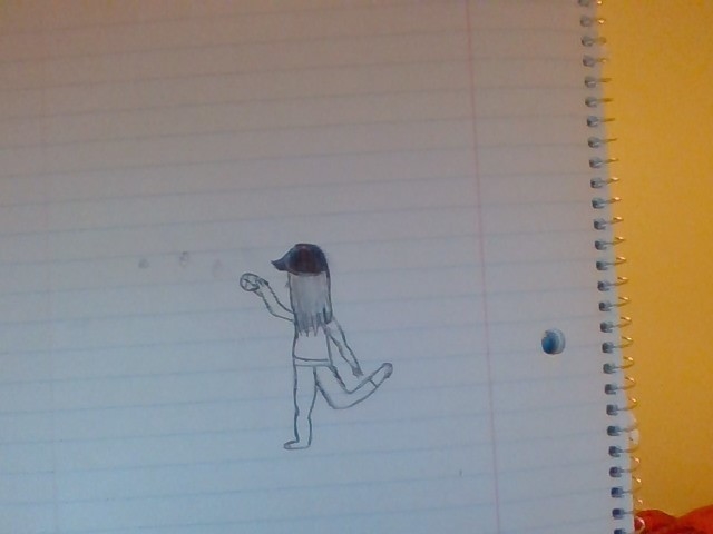 Can you draw a really good pic. of the back of someone shooting a free throw? It's-example-1