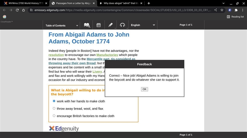 Why does abigail “admit” that tituba and ruth were conjuring spirits? why is abigail-example-1