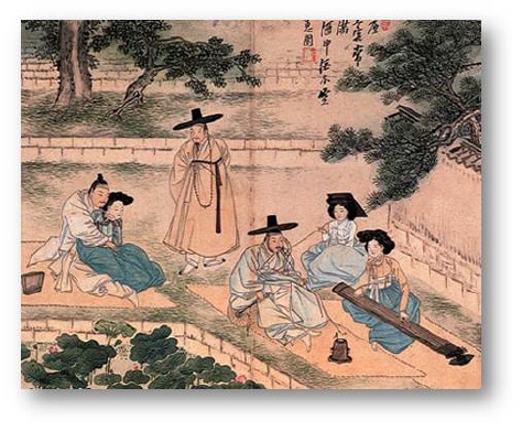 What makes the figures in the above image recognizably Korean?-example-1