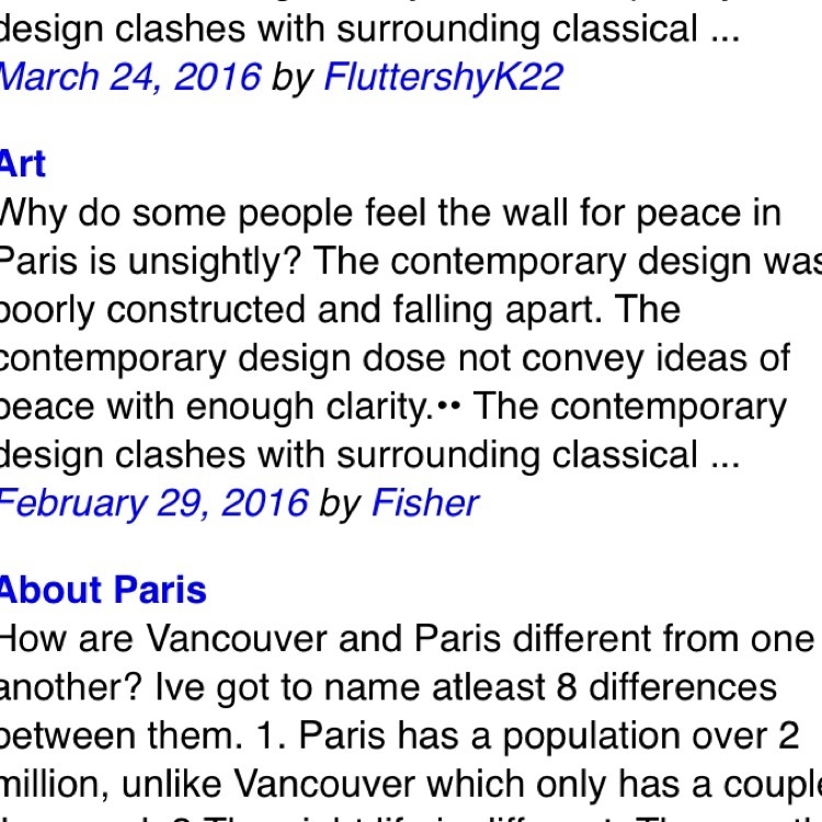 Why do some people feel the wall for Peace in Paris is unsightly?-example-1