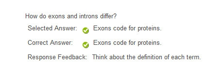 How do exons and introns differ? exons do not have a code introns code for proteins-example-1