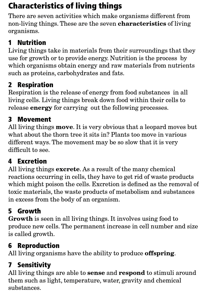 All living things have certain characteristics. How many characteristics are used-example-1