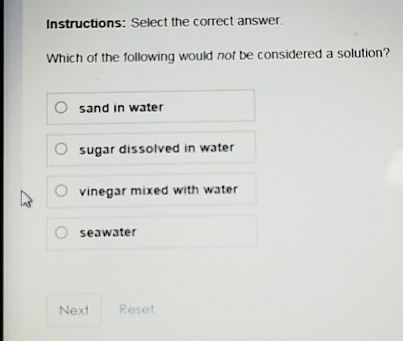 Which of the following would not be considered a solution-example-1