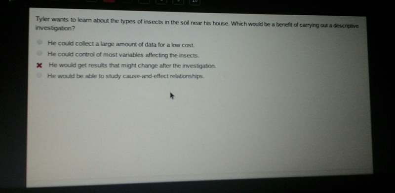 Tyler want to learn about the types of insects in the soil near his house. Which would-example-1