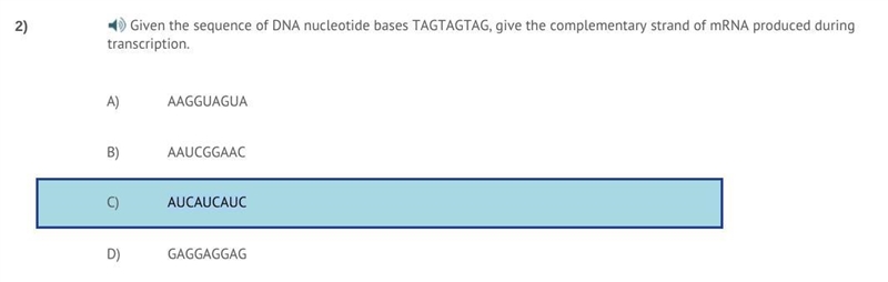 Given the sequence of DNA nucleotide bases TAGTAGTAG, give the complementary strand-example-1