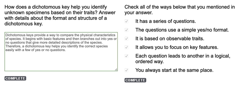 how does a dichotomous key help identify unknown help you identify unknown specimens-example-1