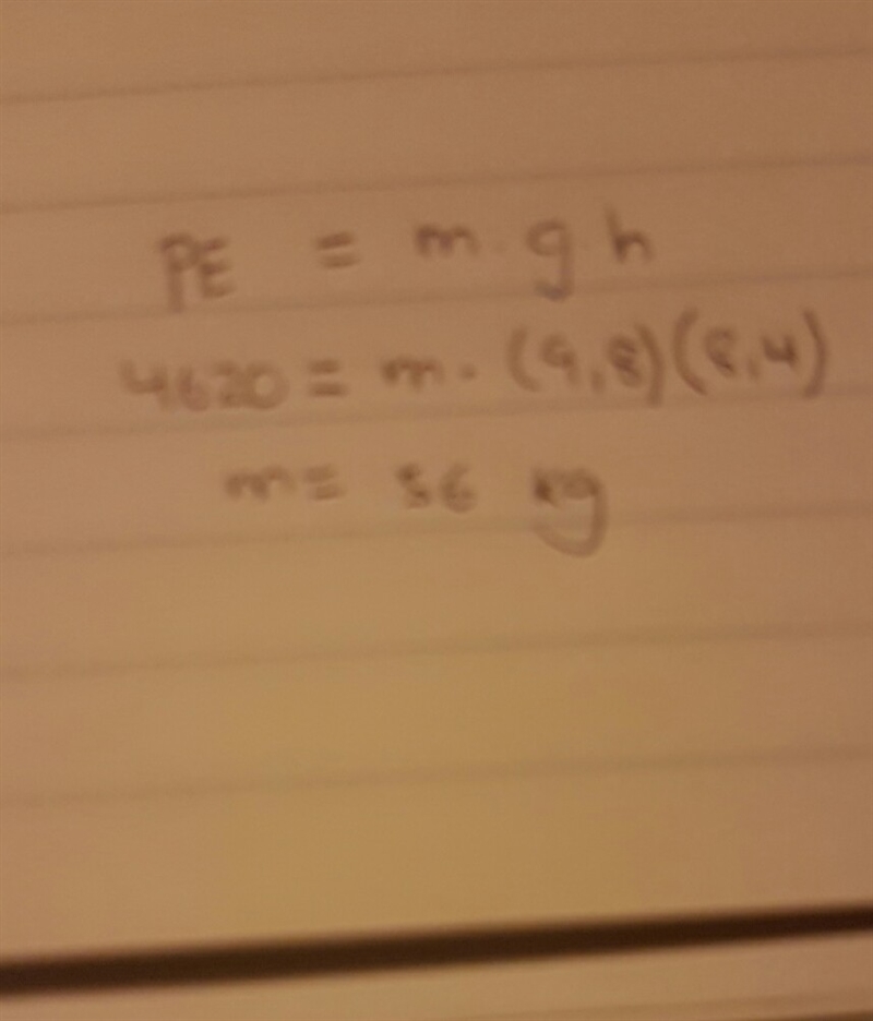 Round your answer to the nearest whole number. Calculate the man’s mass. (Use PE = m-example-1