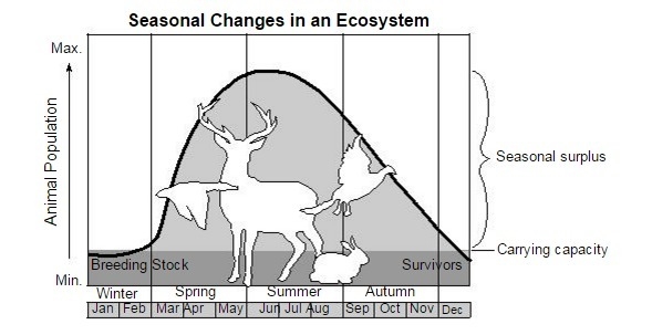 State why the populations decrease between July and December-example-1