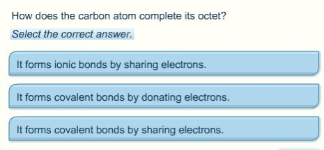 How does the carbon atom complete its octet?-example-1