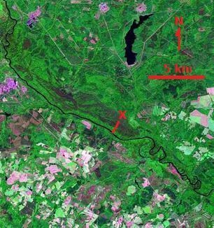 20 POINTS!! PLEASE HELP!! :(( The satellite image above shows an area along the border-example-1