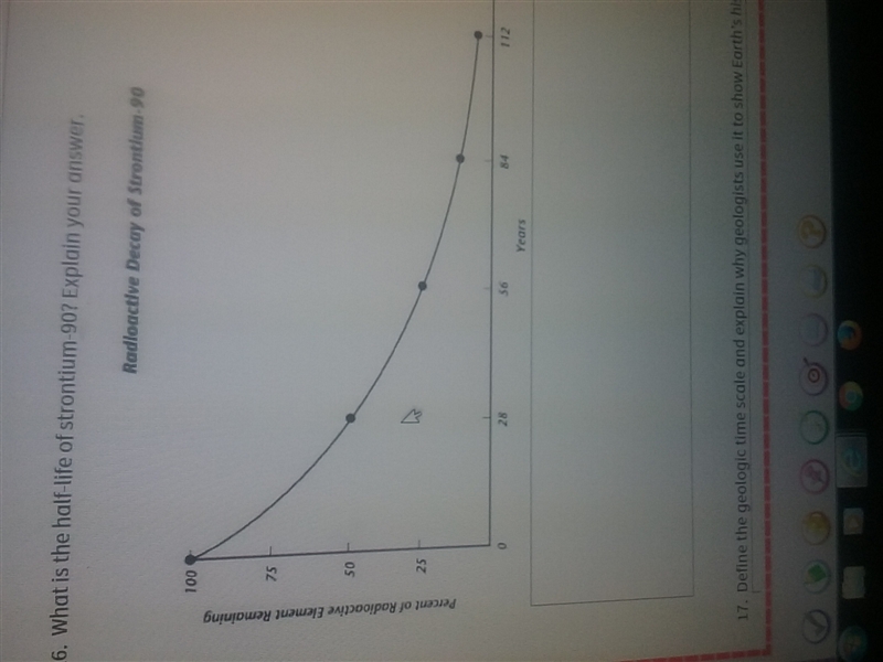 What is the half-life of strontium-90? please explain your answer!-example-1