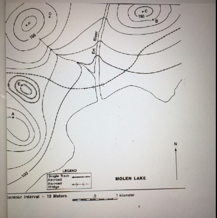 This is the topographic map for these questions. What is the exact elevation of: -point-example-1