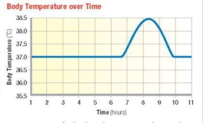 Is the body in homeostasis during the entire time shown in the graph? Explain your-example-1