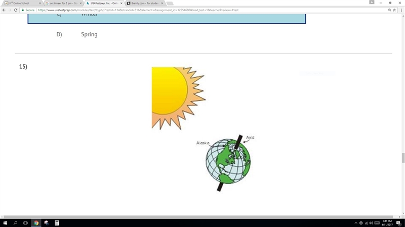 Which factor has the biggest impact on Earth's seasons? A) Earth's revolution. B) Earth-example-1