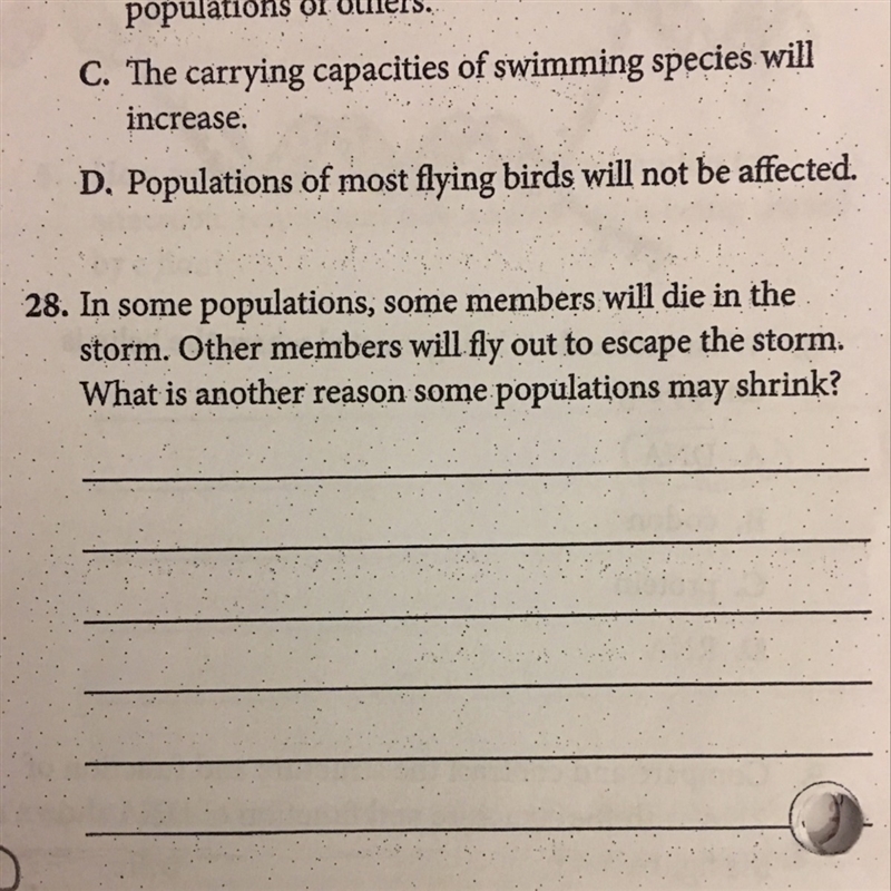 What is another reason some populations may shrink?-example-1