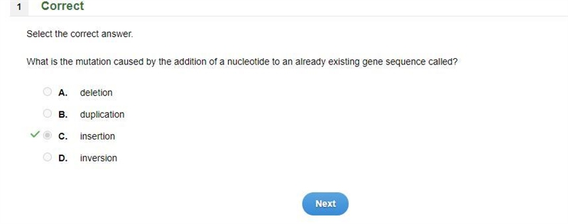 What is the mutation caused by the addition of a nucleotide to an already existing-example-1