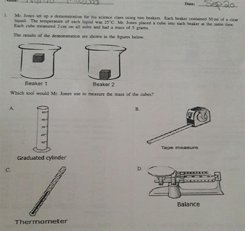 DUE TOMORROW I was absent my friend brought me my hw but I can't do the science one-example-1