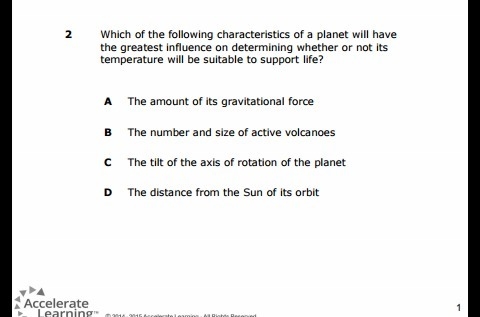 which of the following characteristics of a planet will have the greatest influence-example-1