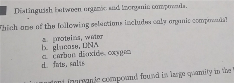 Which one of the following selections includes only organic compounds-example-1