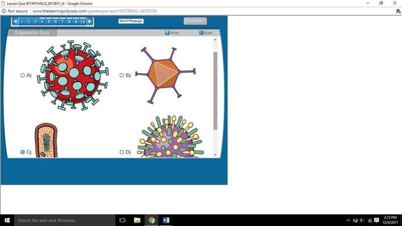 Which of these is not a virus?-example-1