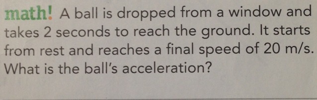 A ball is dropped from a window and takes 2 seconds to reach the ground. It starts-example-1