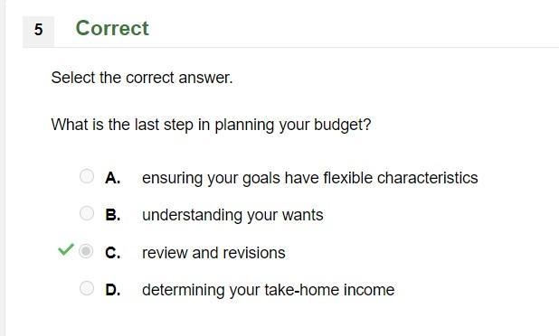 What is the last step in planning your budget?-example-1