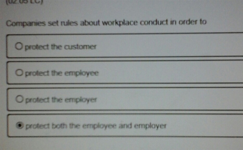 Companies set rules about workplace conduct in order to-example-1