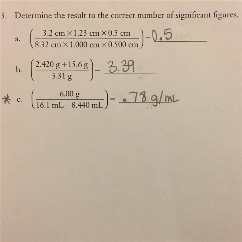 "Determine the results to the correct number of significant figures" (6.00g-example-1