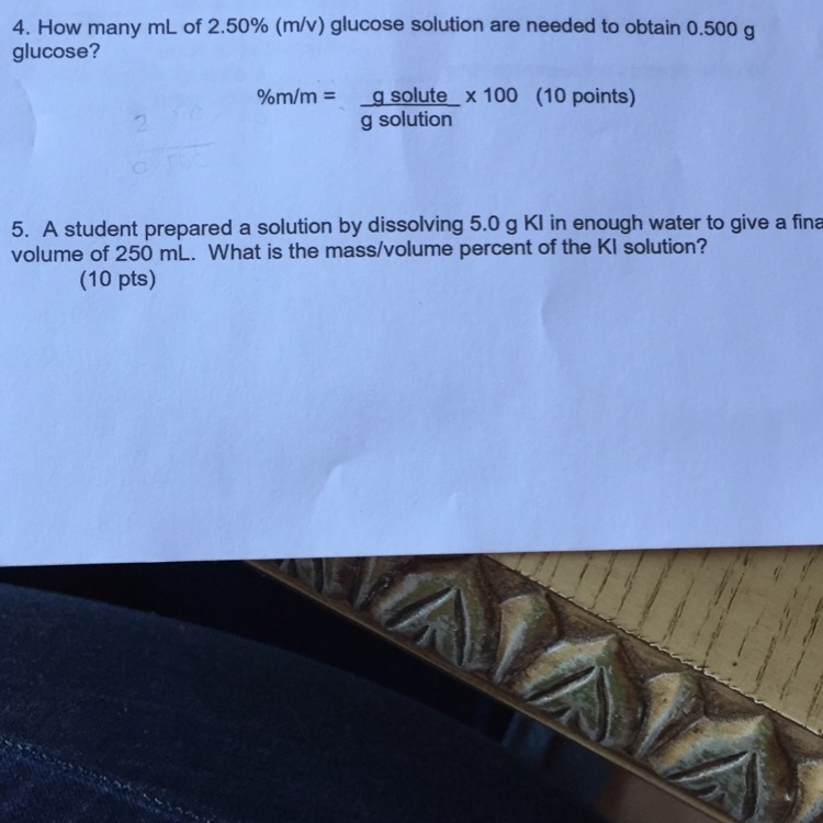 How many mL of 2.50% glucose solution are needed to obtain 0.500g glucose-example-1