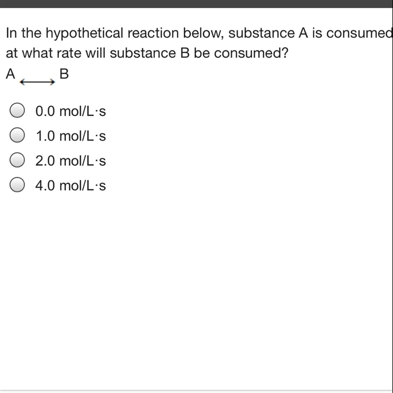 In the hypothetical reaction below, substance A is consumed at a rate of 2.0 mol/L-example-1