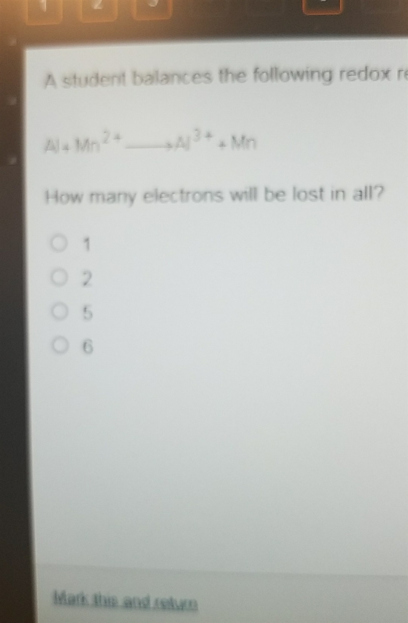 Al+Mn2+>Al3++Mn. How many electrons will be lost in all?-example-1