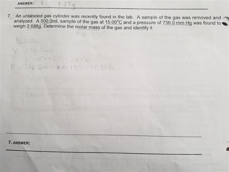 I really need help for this chemistry question. Steps and how it was worked out would-example-1