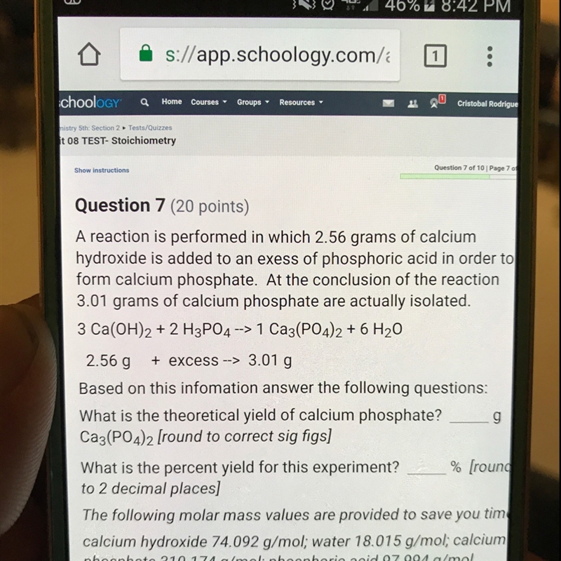 What is the theoretical yield of calcium phosphate?-example-1