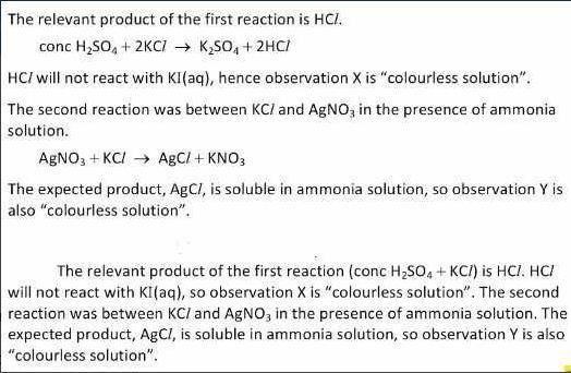 The following two experiments are carried out with anhydrous potassium chloride and-example-1