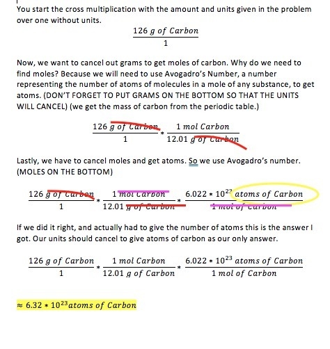 Which equivalence factor set should you use to convert 126 g c to atoms c? (1 mol-example-2