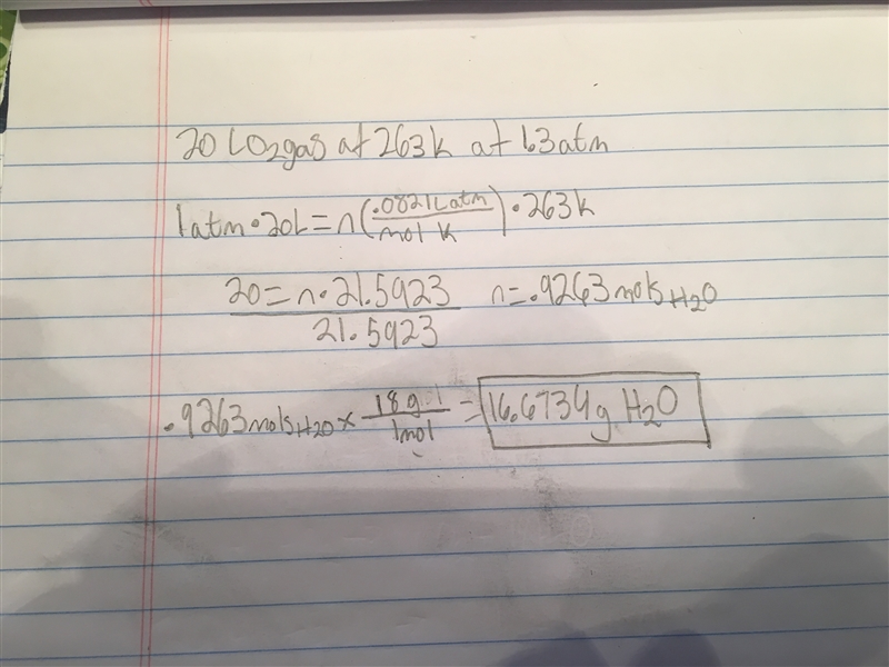 help me balance & find how many grams of water would be produced if 20.0 liters-example-2