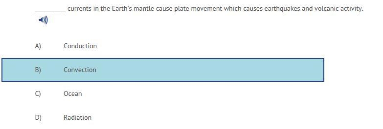 ___________ currents in the Earth's mantle cause plate movement which causes earthquakes-example-1