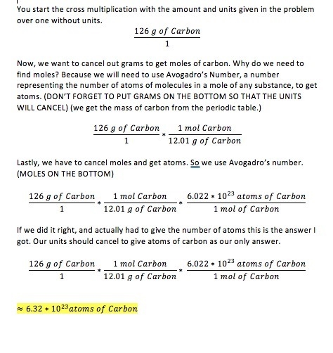 Which equivalence factor set should you use to convert 126 g c to atoms c? (1 mol-example-1