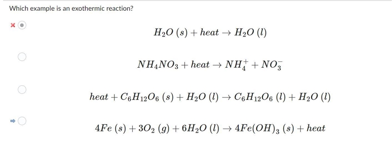 Which process is an example of an exothermic reaction?-example-1