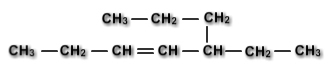 What is the best name for the molecule below? A) 5 - propyl - 3 heptene B) 5 - ethyl-example-1