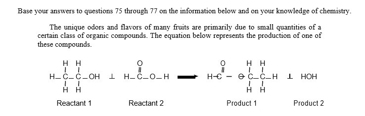 The unique odors and flavors of many fruits are primarily due to small quantities-example-1