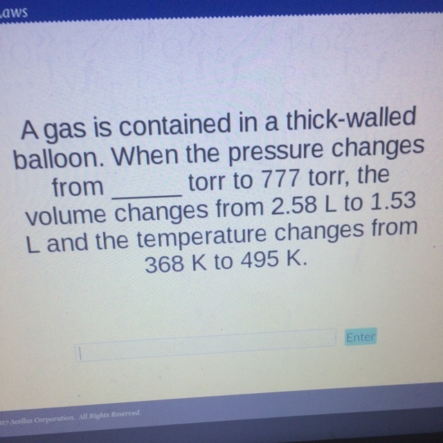 Combined gas law, PLEASE HELP!-example-1