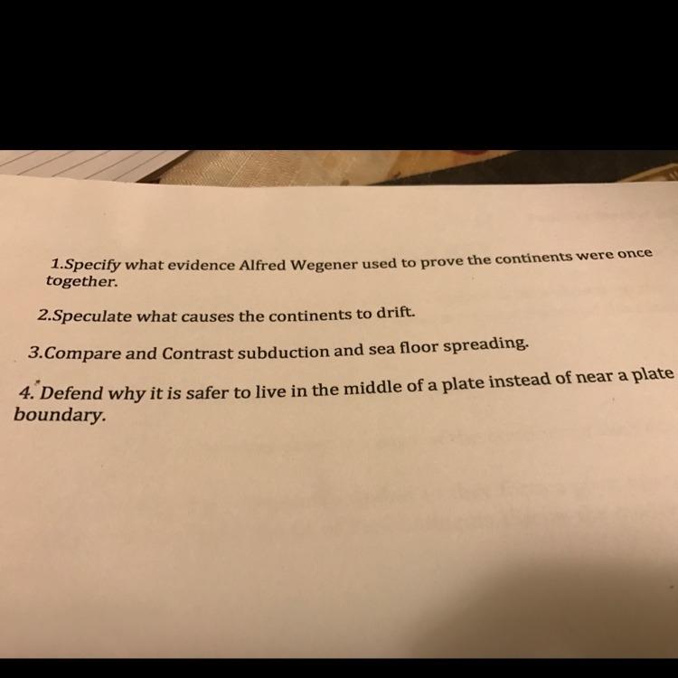 Why is it safer to live in the middle of a plate instead of near a plate boundary-example-1