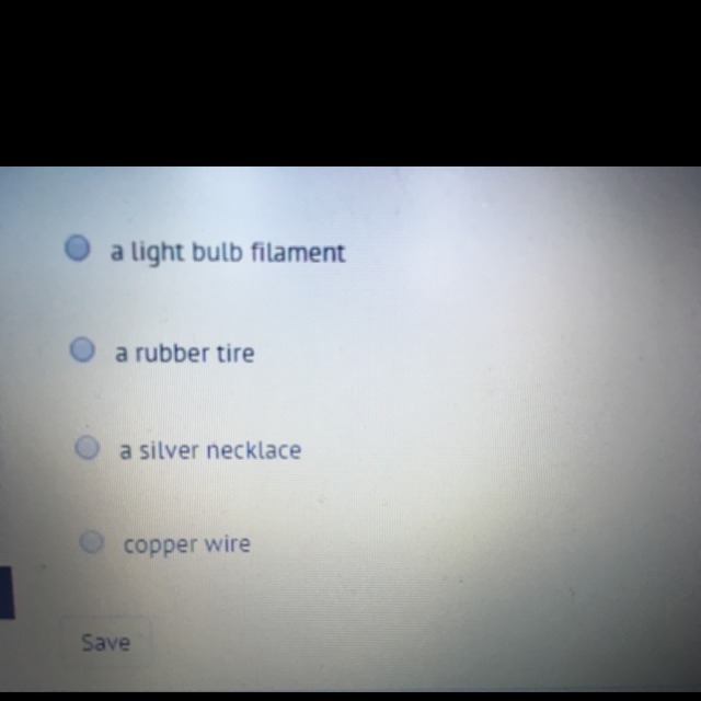 Which of the following materials is an insulator against electric current?-example-1