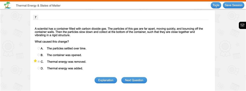 A scientist has a container filled with carbon dioxide gas. The particles of this-example-1